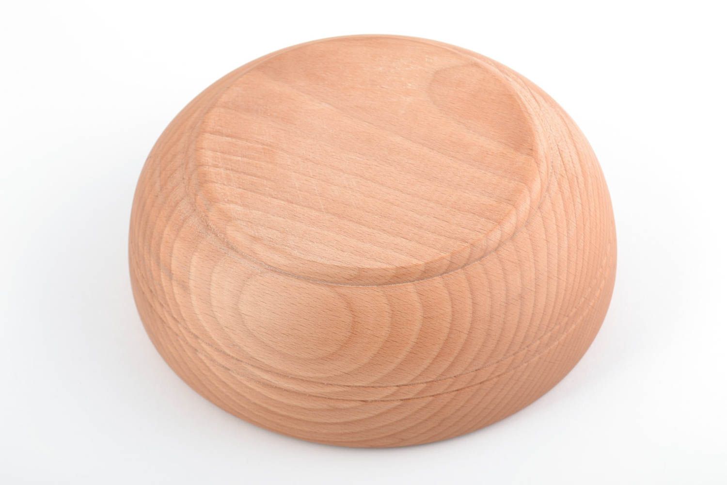 Handmade large eco friendly beech wood deep bowl for serving nuts and fruit photo 4