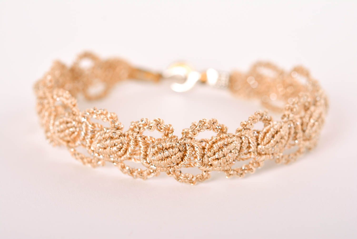 Stylish handmade macrame bracelet woven thread bracelet textile jewelry designs photo 1