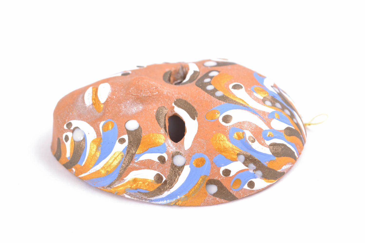 Suspension décorative faite main masque de Venise en argile photo 4