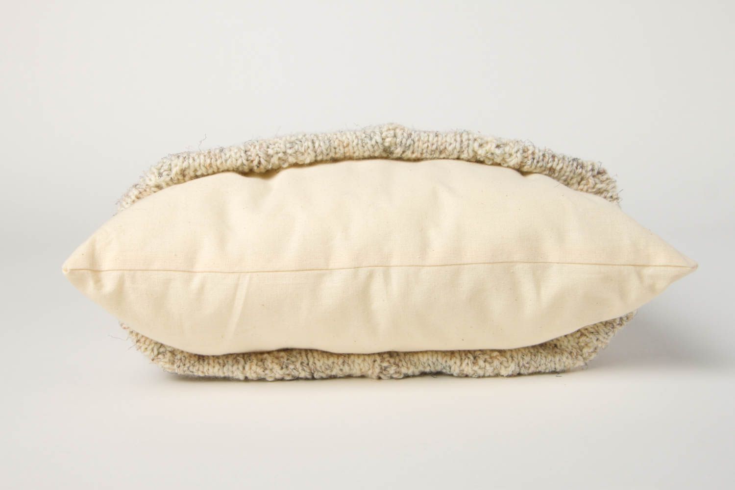 Подушка для сна ручной работы подушка для дивана наволочка для подушки спицами  фото 5
