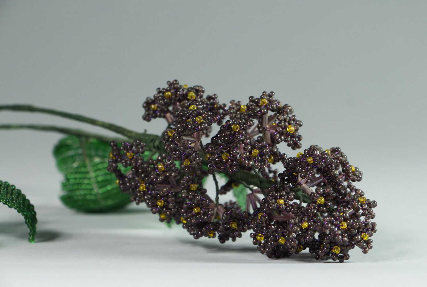 Lilas artificiel décoratif en perles de rocailles  photo 4