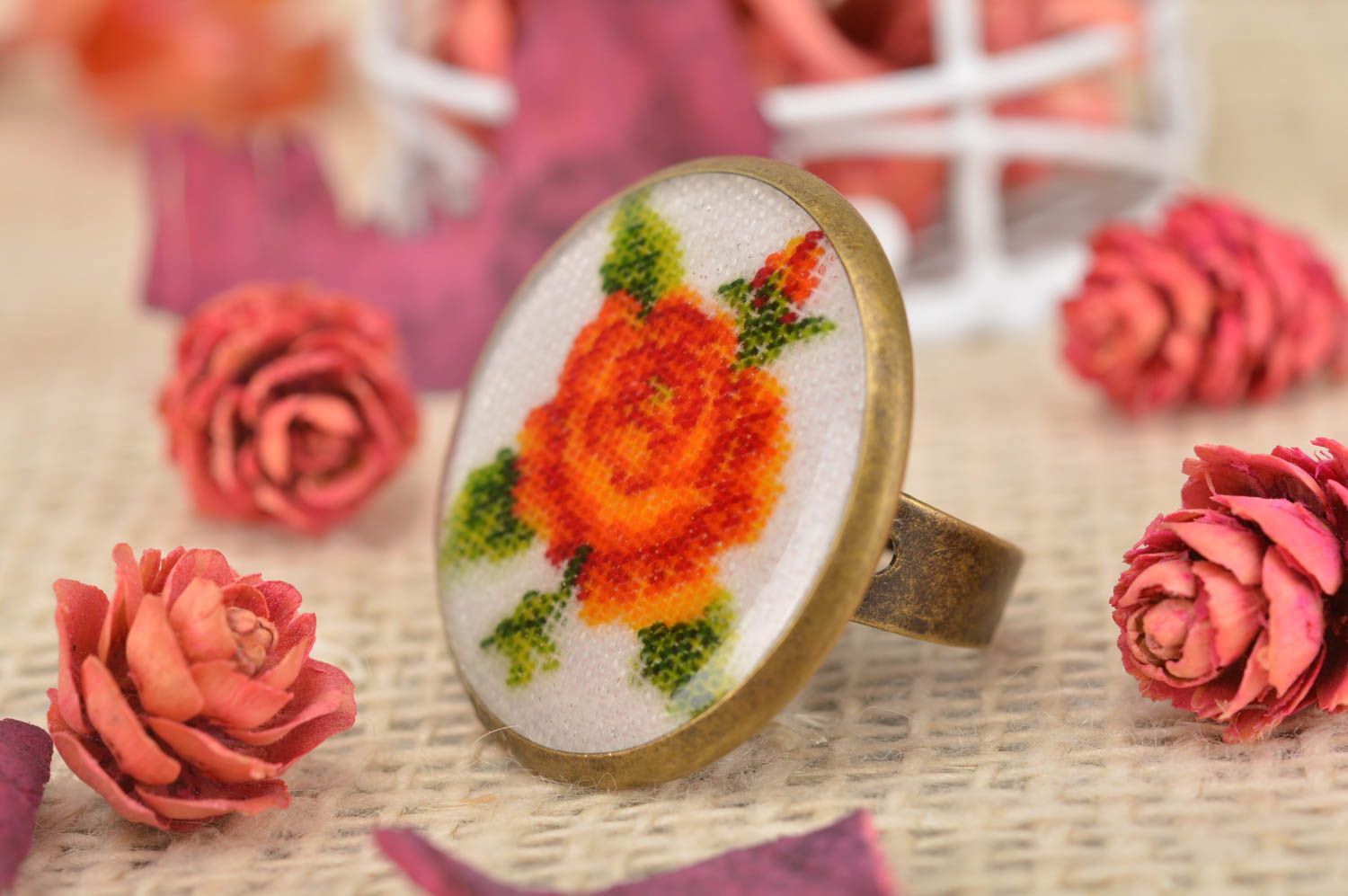 Handmade jewelry rings for women flower jewelry designer accessories gift ideas photo 1
