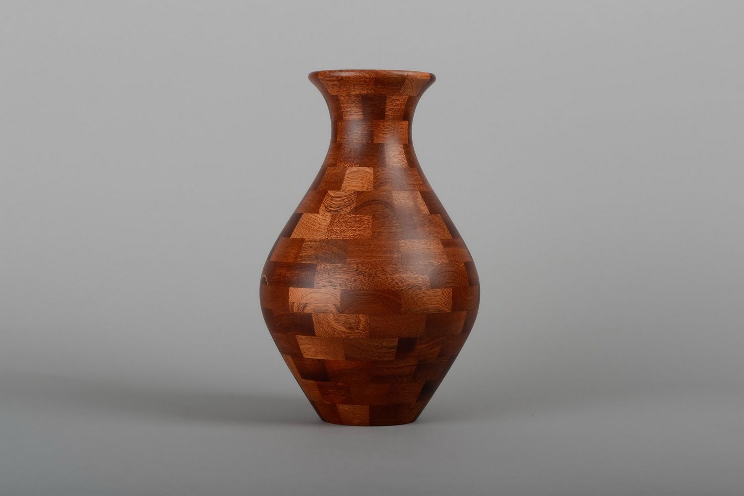 11 inches brown wooden decorative handmade vase  1,14 lb photo 5