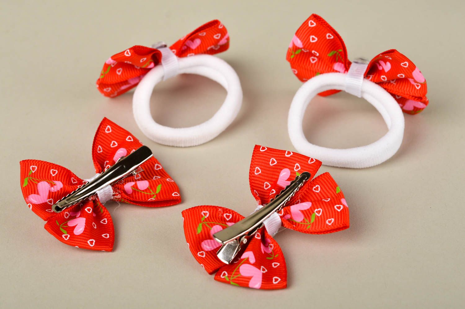 Handmade accessories ribbon barrette ribbon bow hair clips bow hair clip  photo 3