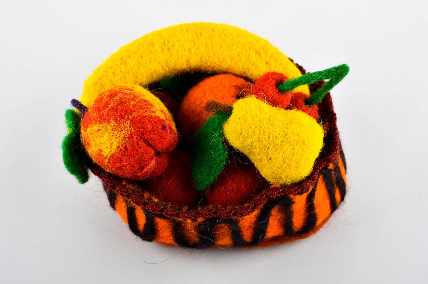 Frutas decorativas hechas a mano de lana adornos de mesa regalo original foto 7