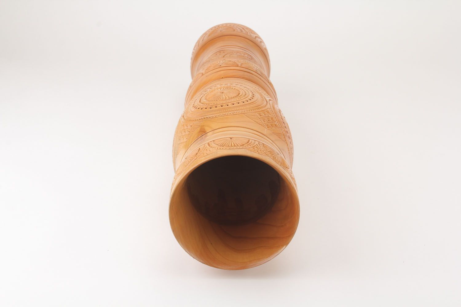 Деревянная ваза напольная фото 5