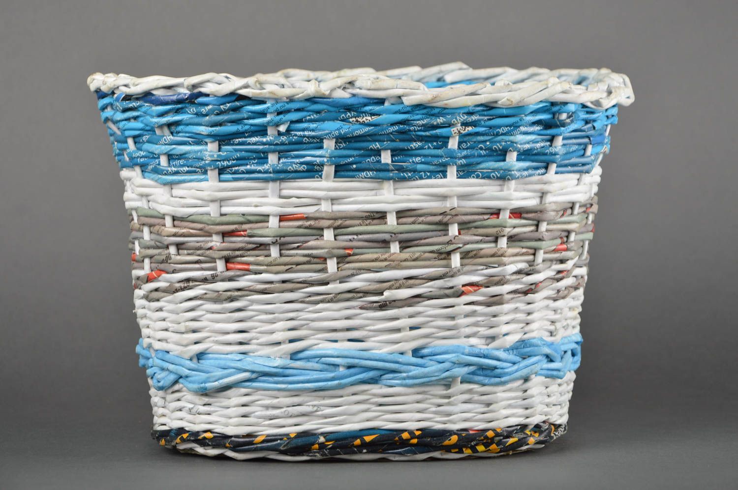 Handmade basket wicker basket decorative woven basket decorative use only photo 1