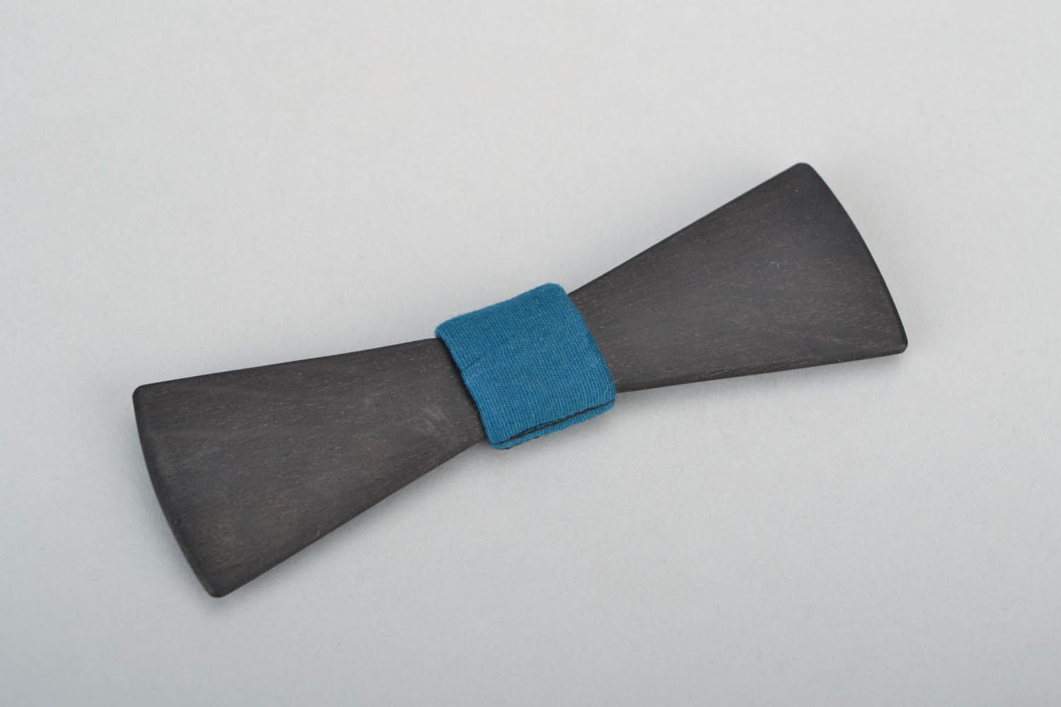 Bow tie made of bog black hornbeam wood photo 2