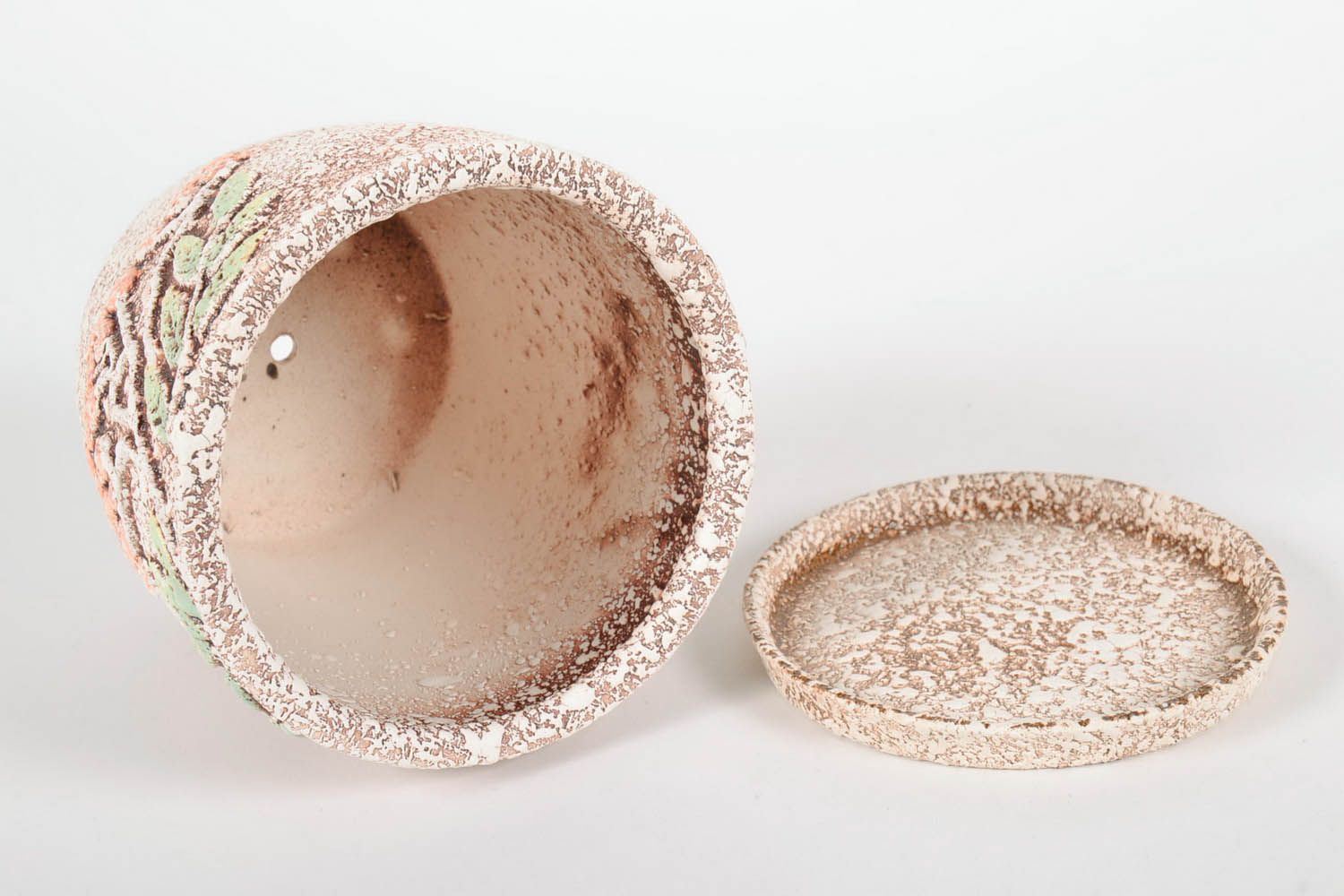 Vaso in ceramica per piante fatto a mano vaso per fiori con sottovaso  foto 3