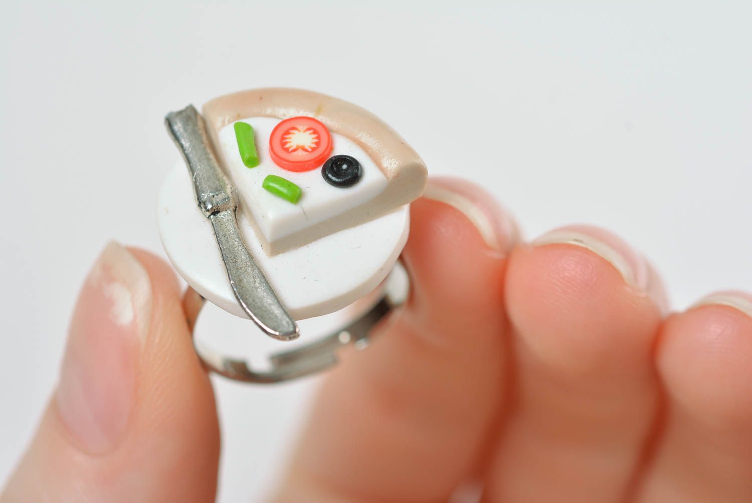 Кольцо из полимерной глины кольцо ручной работы украшение из полимерной глины  фото 5