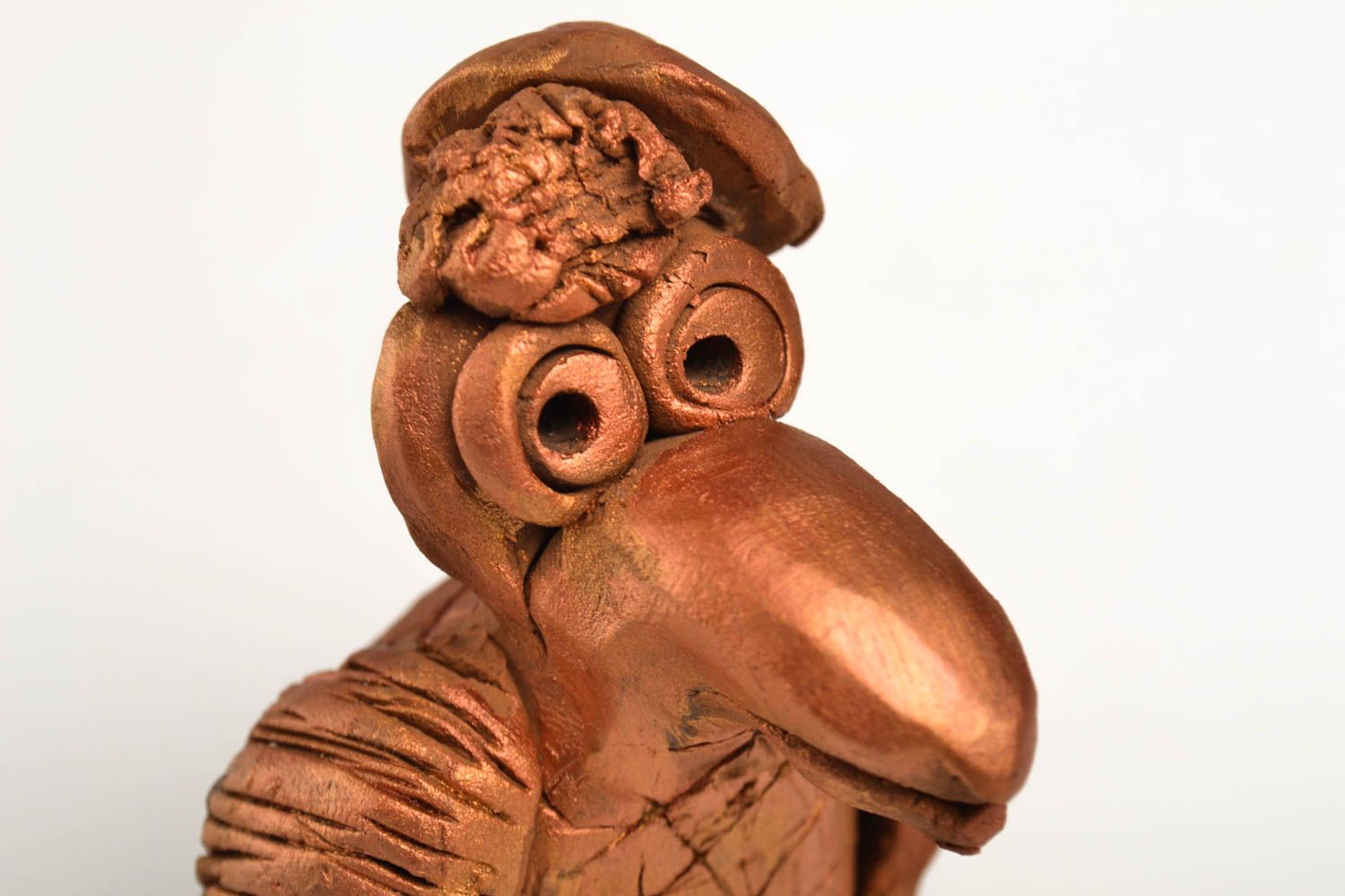 Статуэтки ручной работы глиняные статуэтки фигурки животных расписные Три птицы фото 4