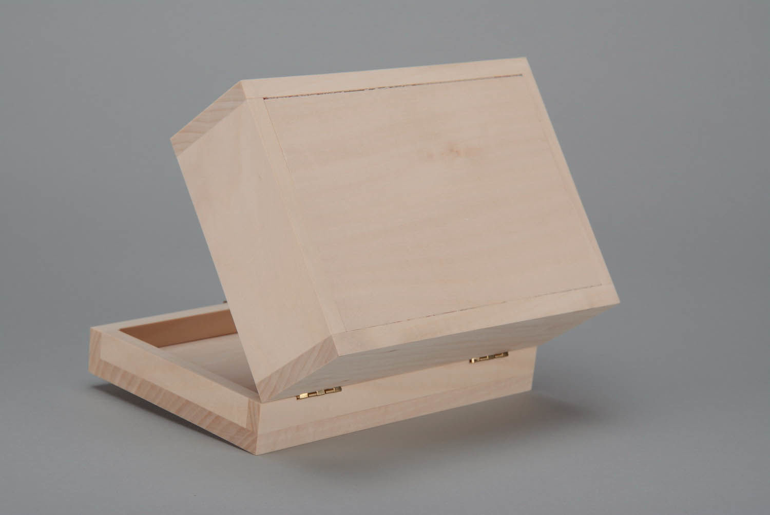 Wooden blank box for crafts photo 5