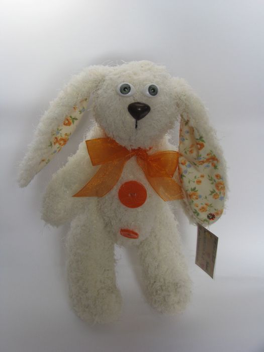 Handmade jersey fabric soft toy Rabbit Fedor photo 1