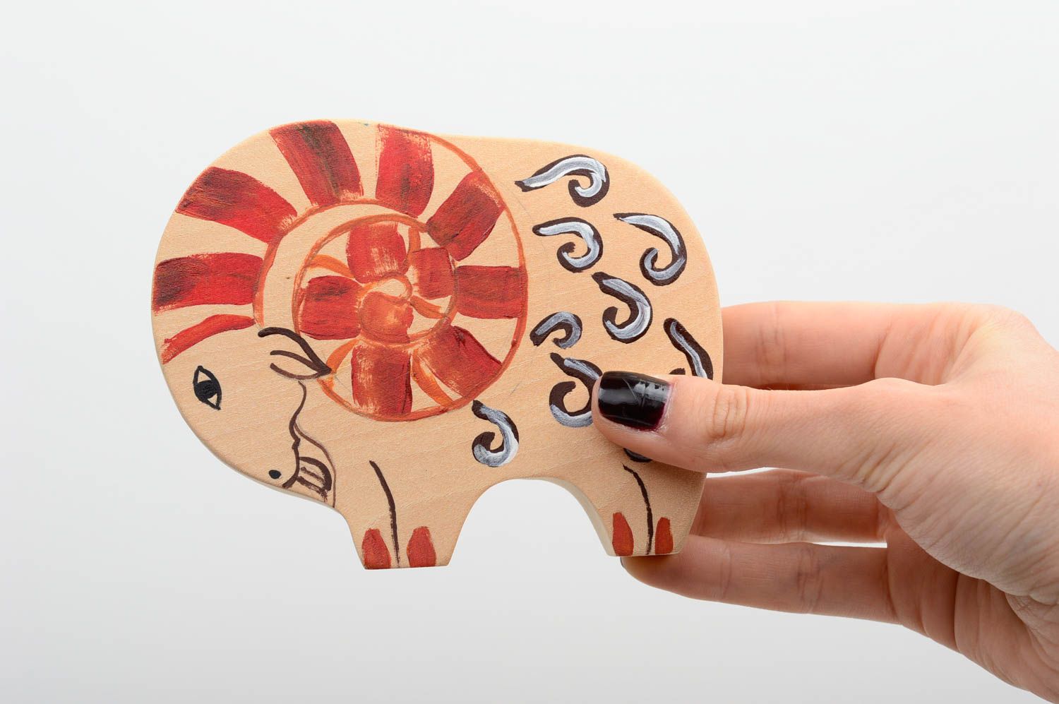 Handmade Schaf Spielzeug Geschenk für Kinder Holz Figur schön umweltfreudlich foto 5