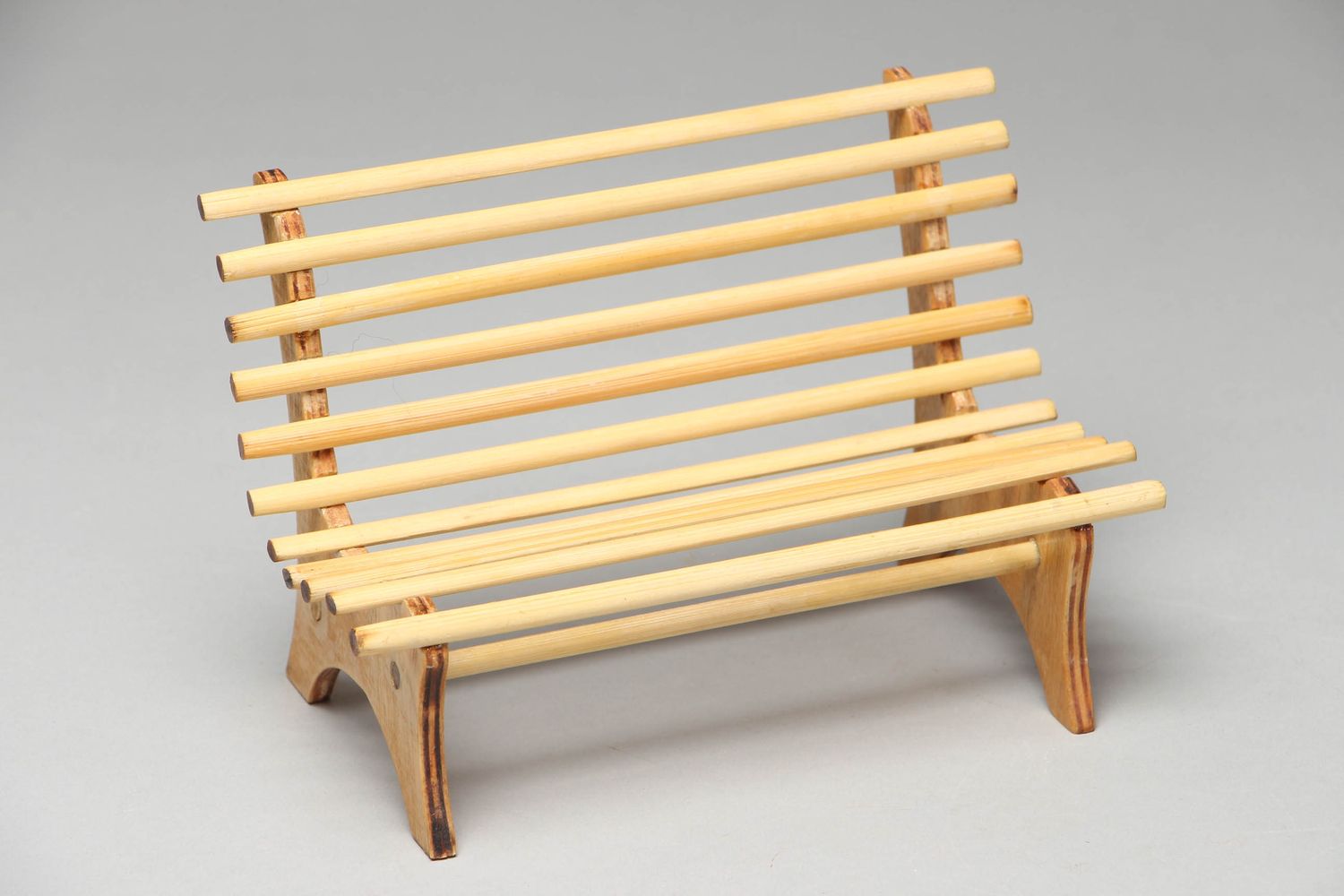 Plywood and wood doll bench photo 1