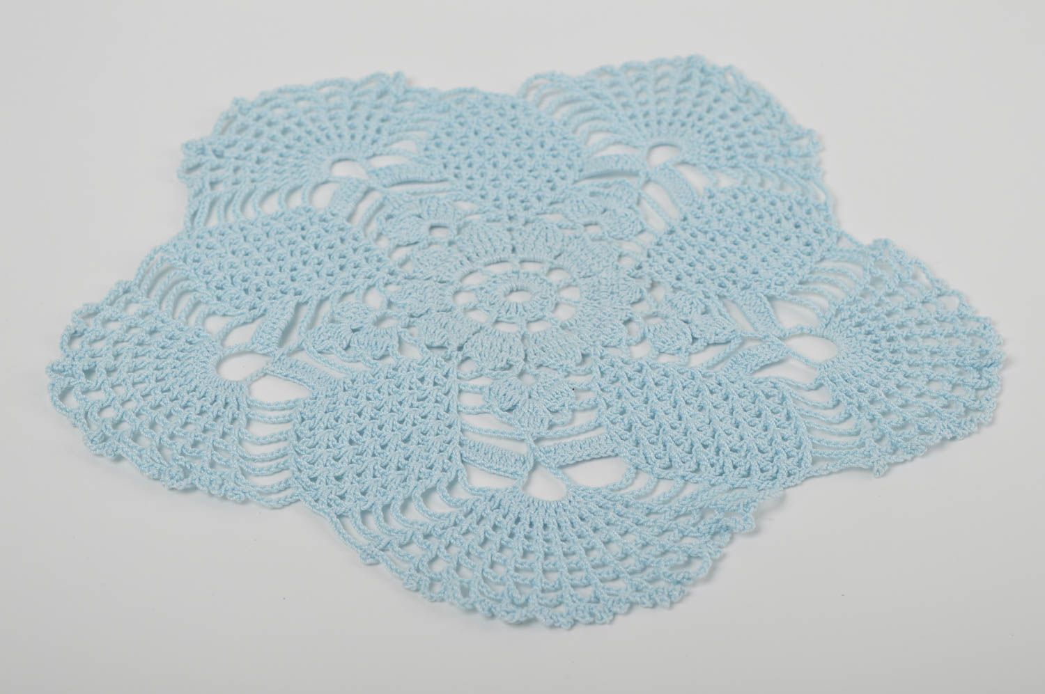 Handmade openwork napkin home decor white crocheted napkin crocheted lace napkin photo 4