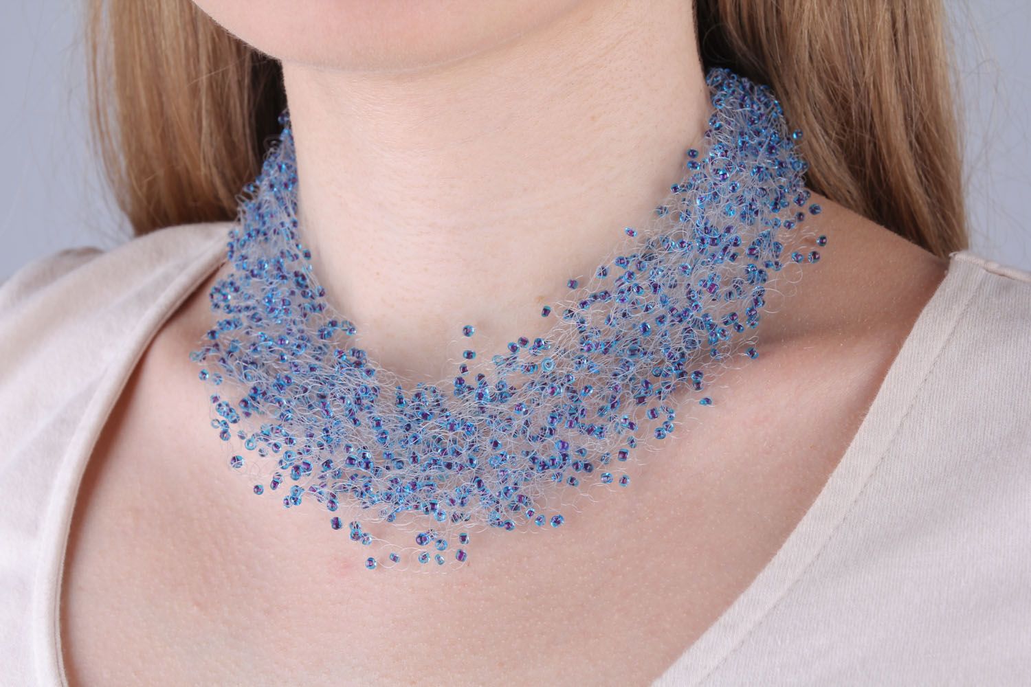 Beaded airy necklace photo 5