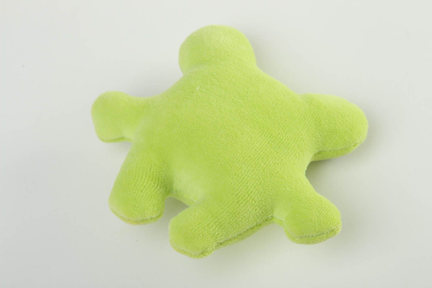 Stoff Kuscheltier handmade Spielzeug für Kinder Frosch Spielzeug in Grün weich foto 4