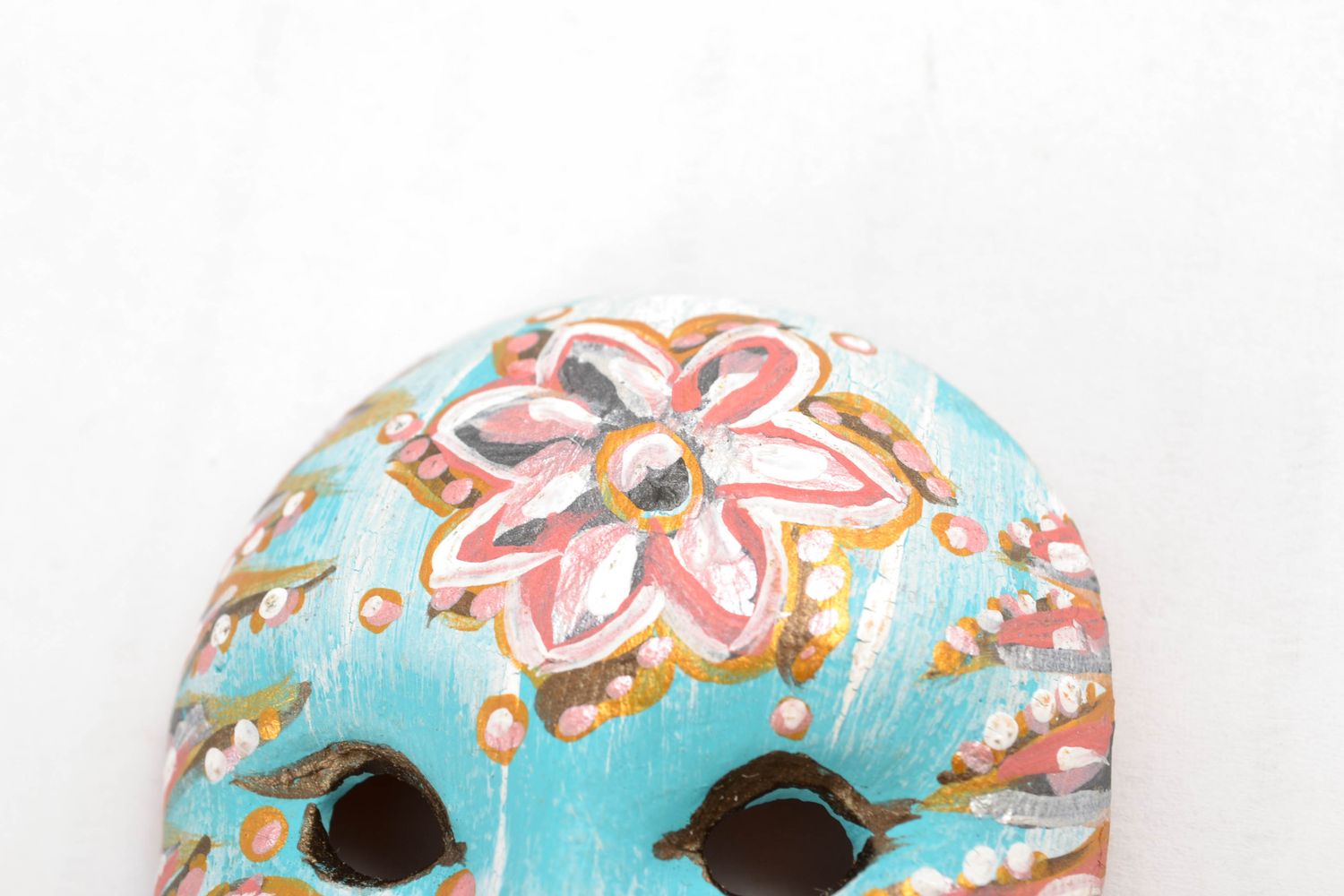 Colgante de interior, máscara de carnaval de color azul foto 4
