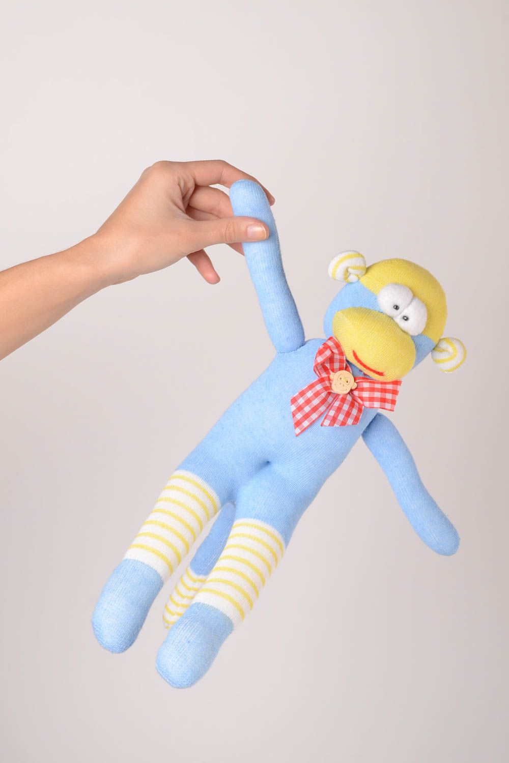 Peluche singe fait main Jouet enfant Cadeau original coton synthépon design photo 2
