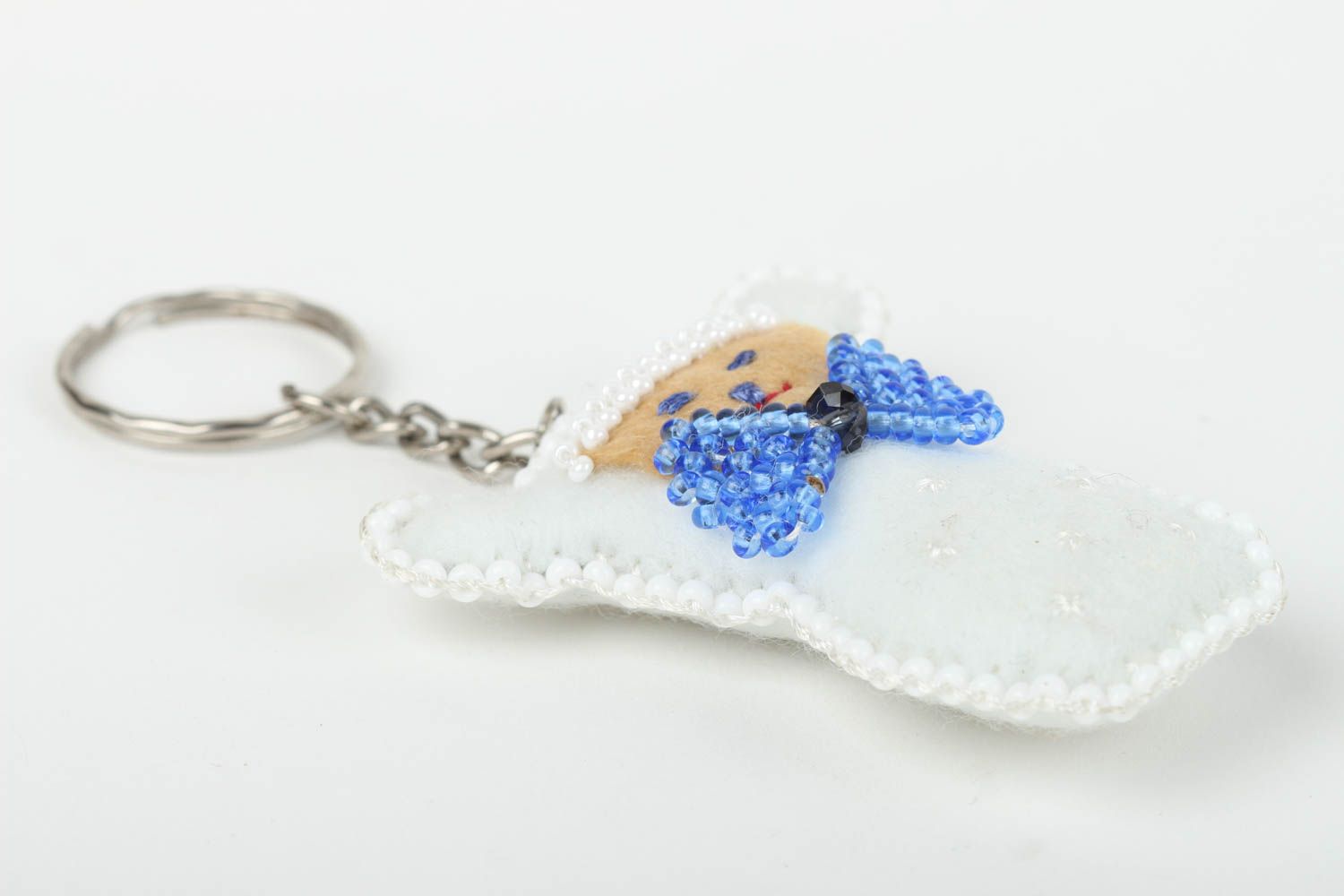 Handmade textile keychain designer unusual keychain beautiful souvenir photo 1