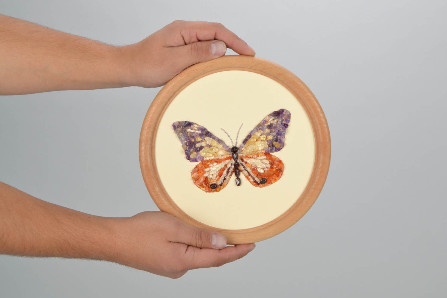 Round wall panel Butterfly photo 2