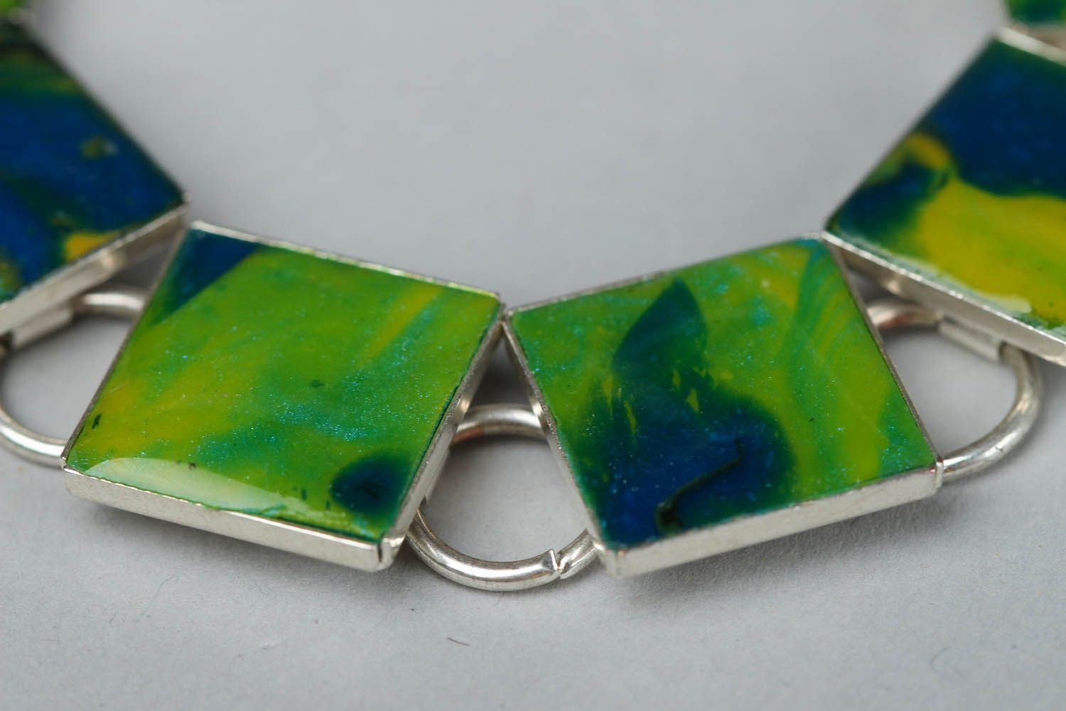 Bracelet made of polymer caly and epoxy resin photo 4