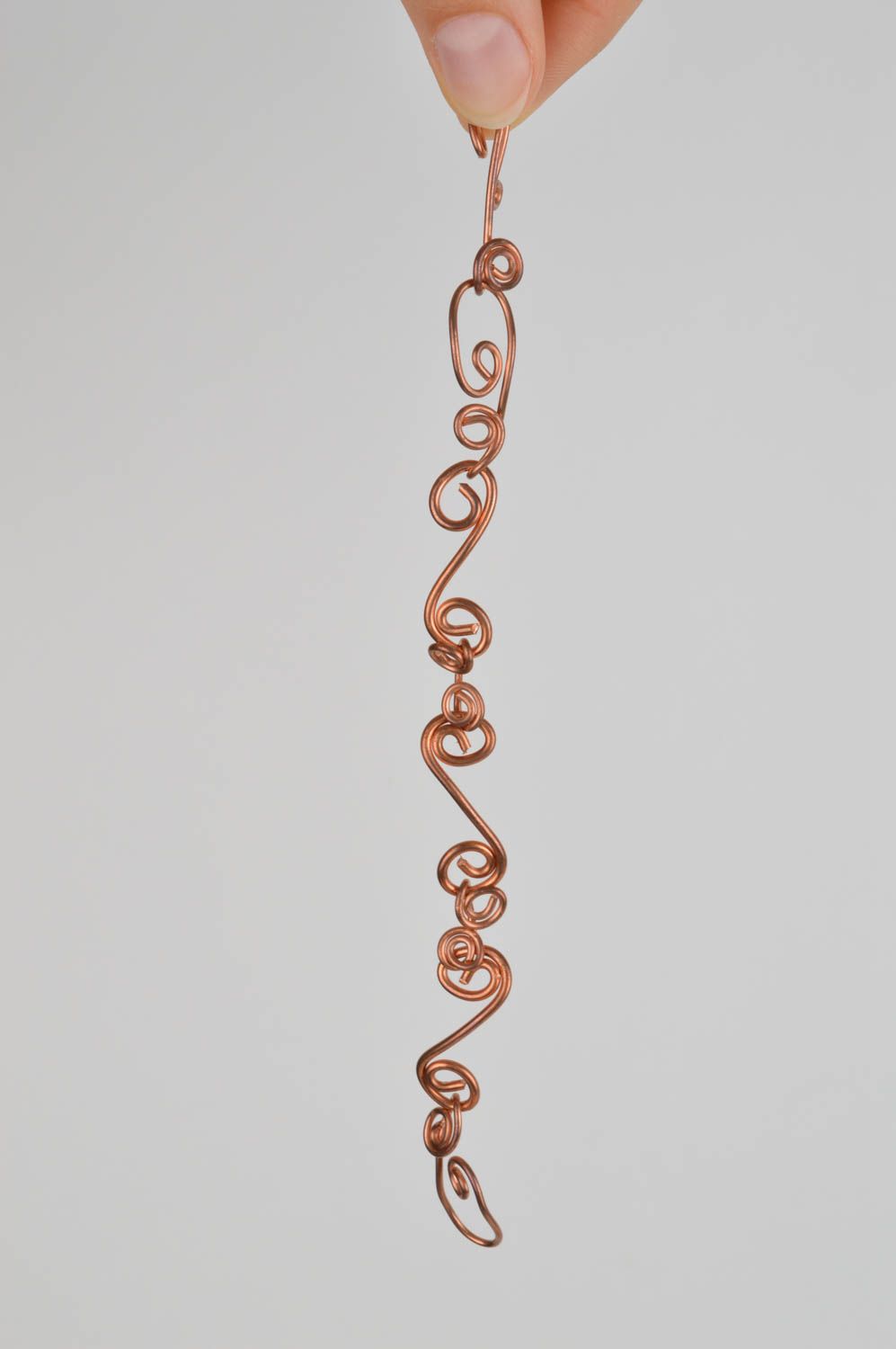 Pulsera de metal de cobre artesanal accesorio para mujer regalo original foto 3