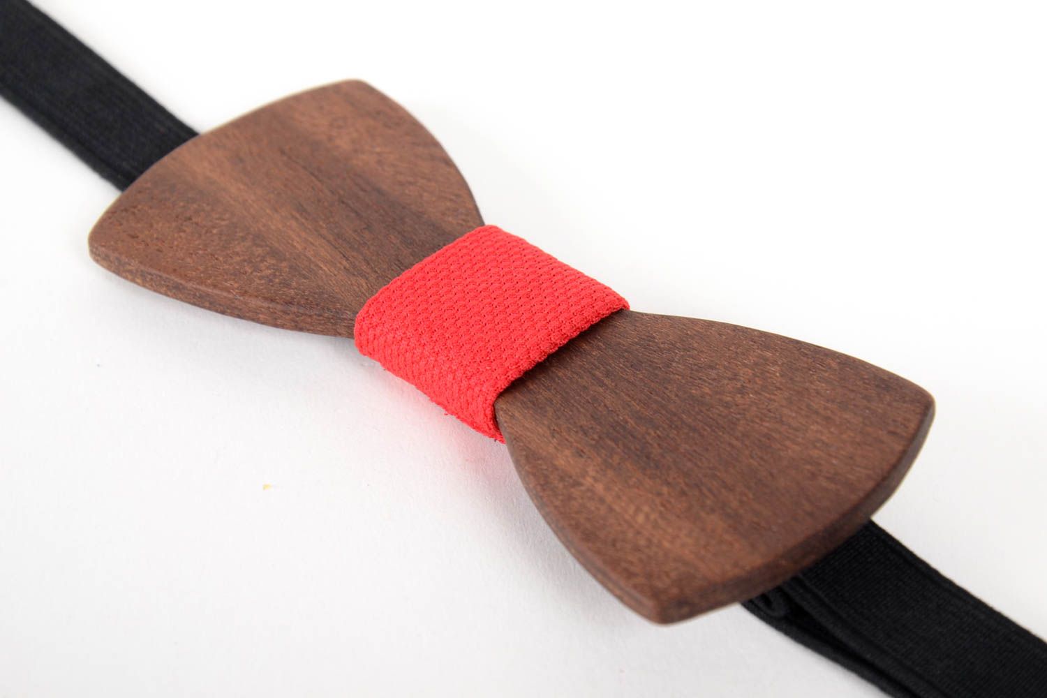 Pajarita moderna hecha a mano accesorio para hombres corbata de moño marrón foto 4