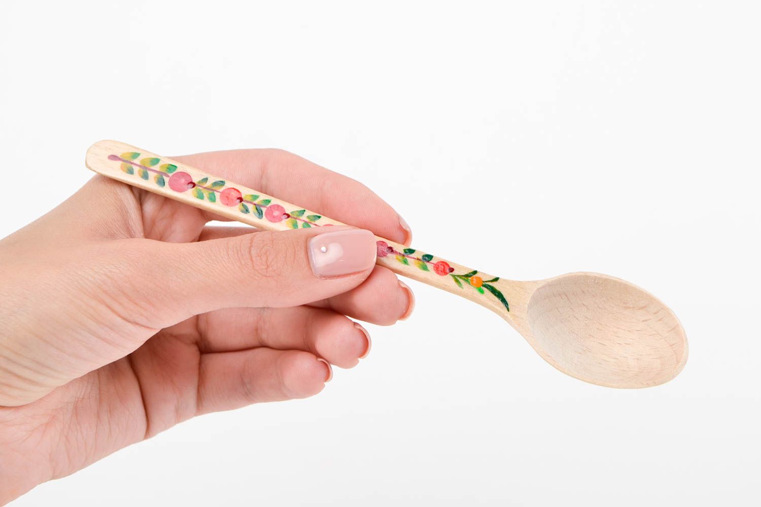 Handmade painted spoon unusual beautiful teaspoon designer ethnic spoon photo 2