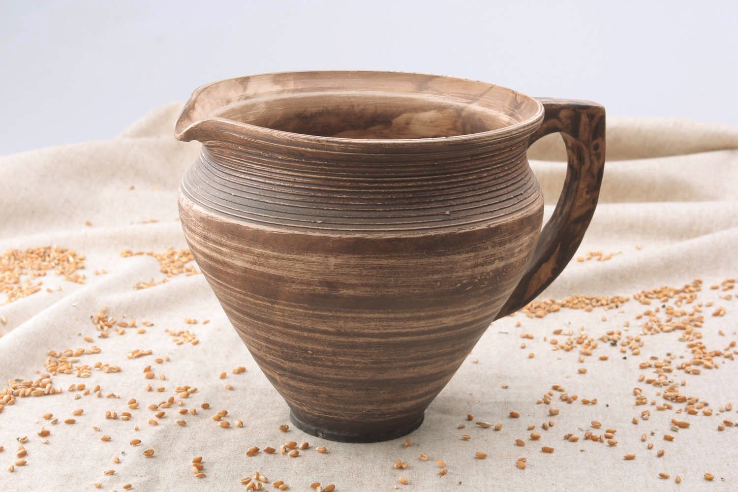 Keramik Krug, mit Milch und Silber bearbeitet foto 1