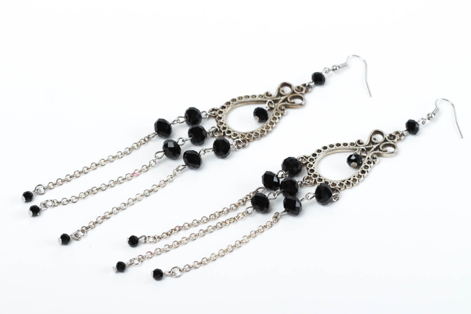 Handmade earrings long earrings designer jewelry fashion accessories gift ideas photo 2