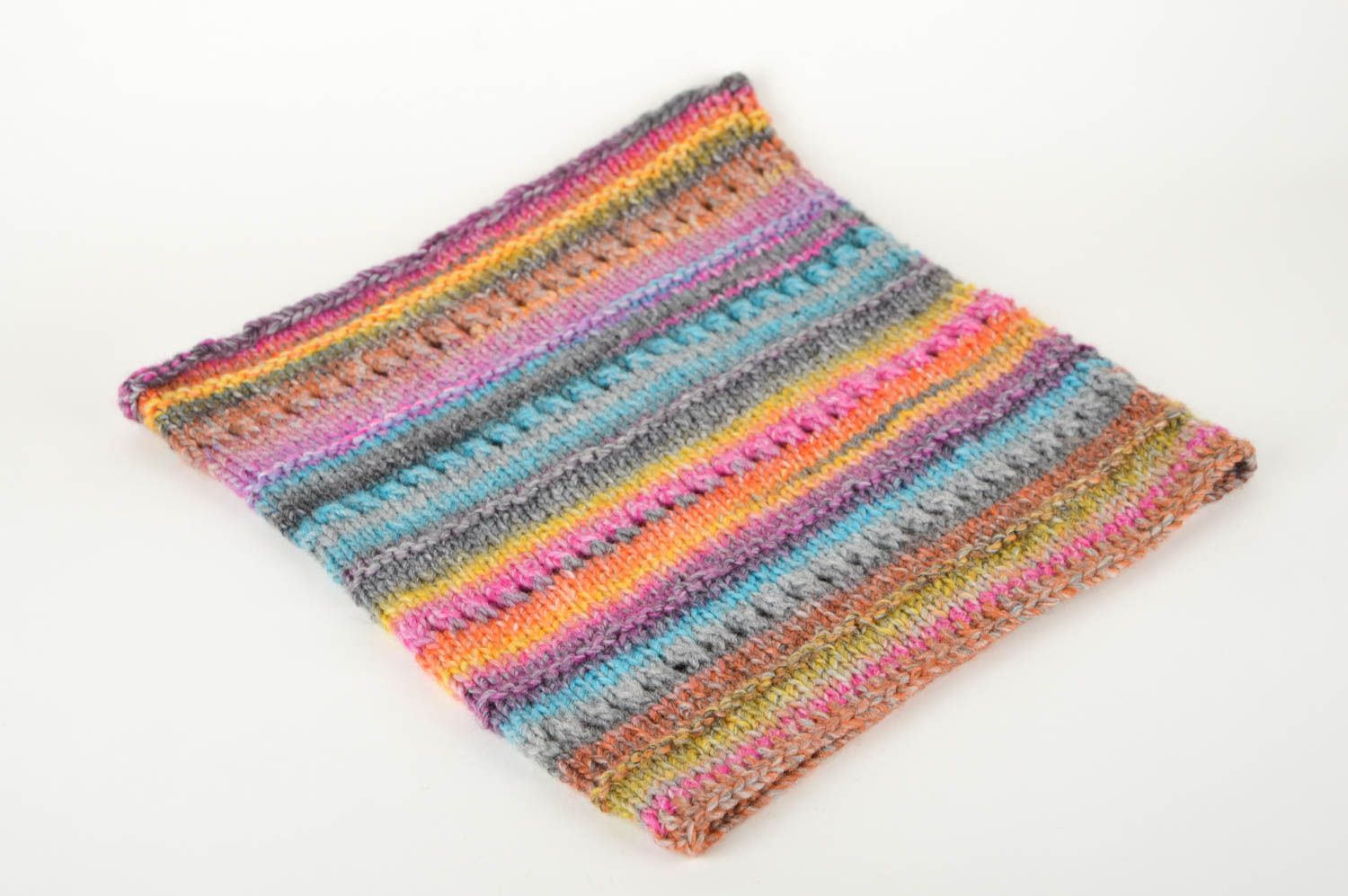 Écharpe snood Écharpe faite main tricoté au crochet en laine Vêtement femme photo 3