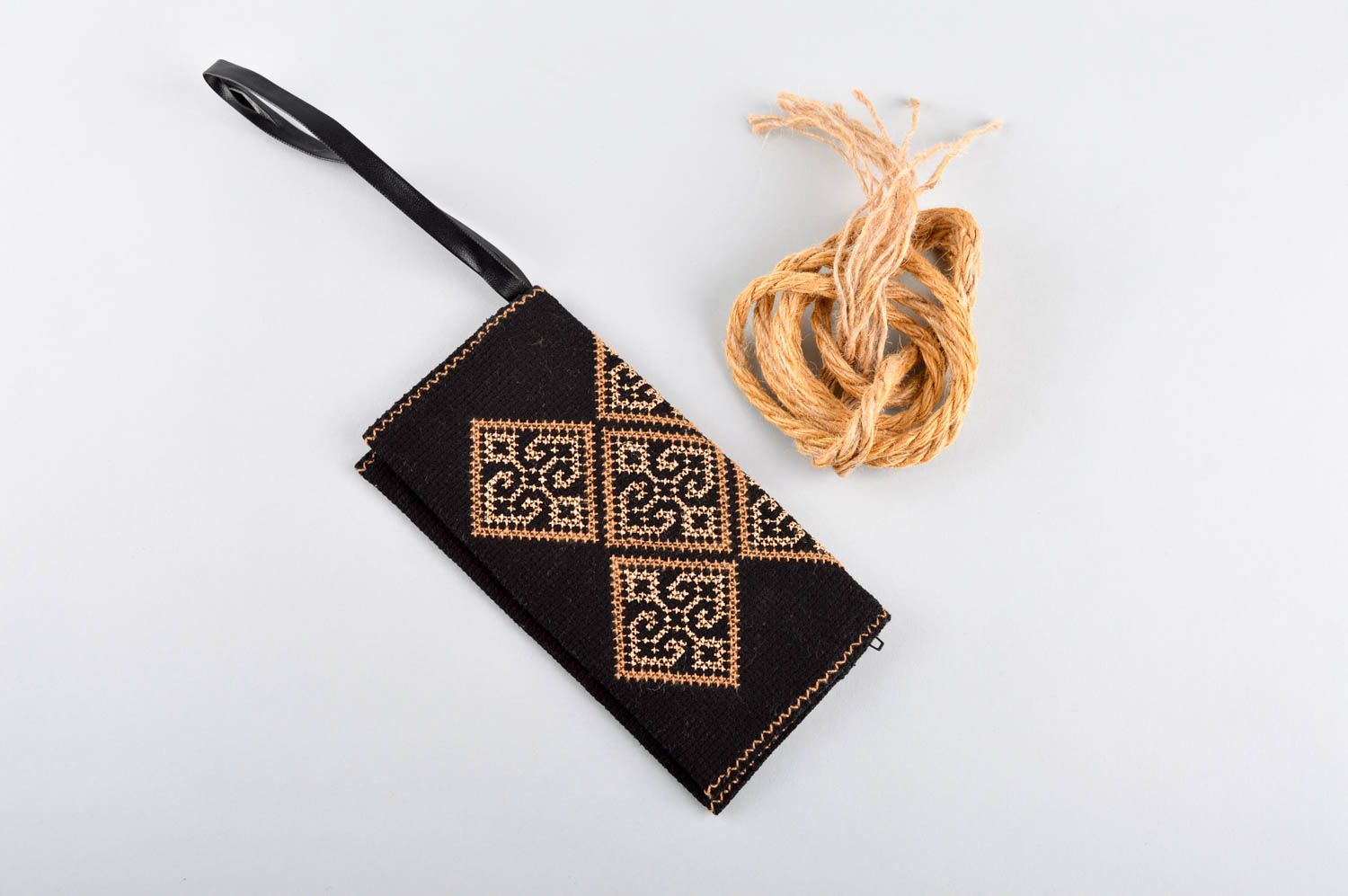 Handmade Geldbörse aus Stoff schönes Frauen Portemonnaie Accessoire für Frauen foto 1