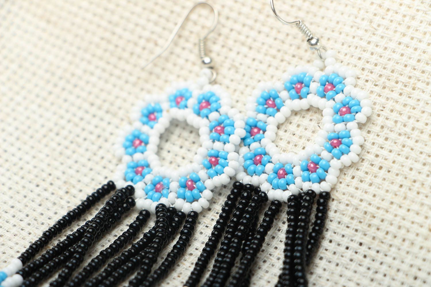Homemade earrings with Czech beads photo 1