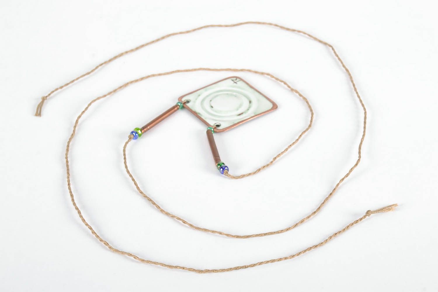 Copper pendant with enamel photo 3