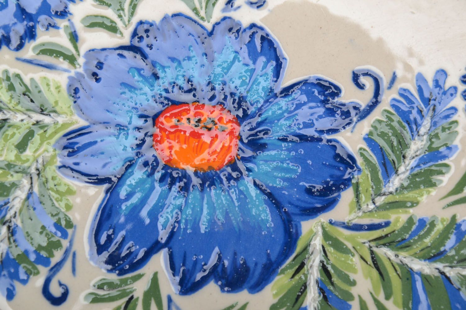 Keramik Wandbild Blumen foto 4