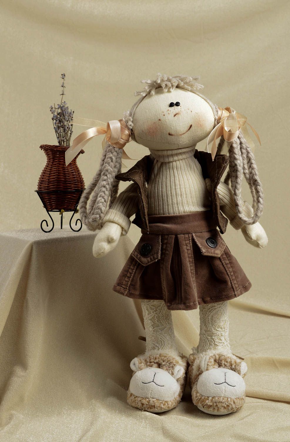 Кукла ручной работы кукла из ткани игрушка мягкая кукла на подарок девочке фото 5