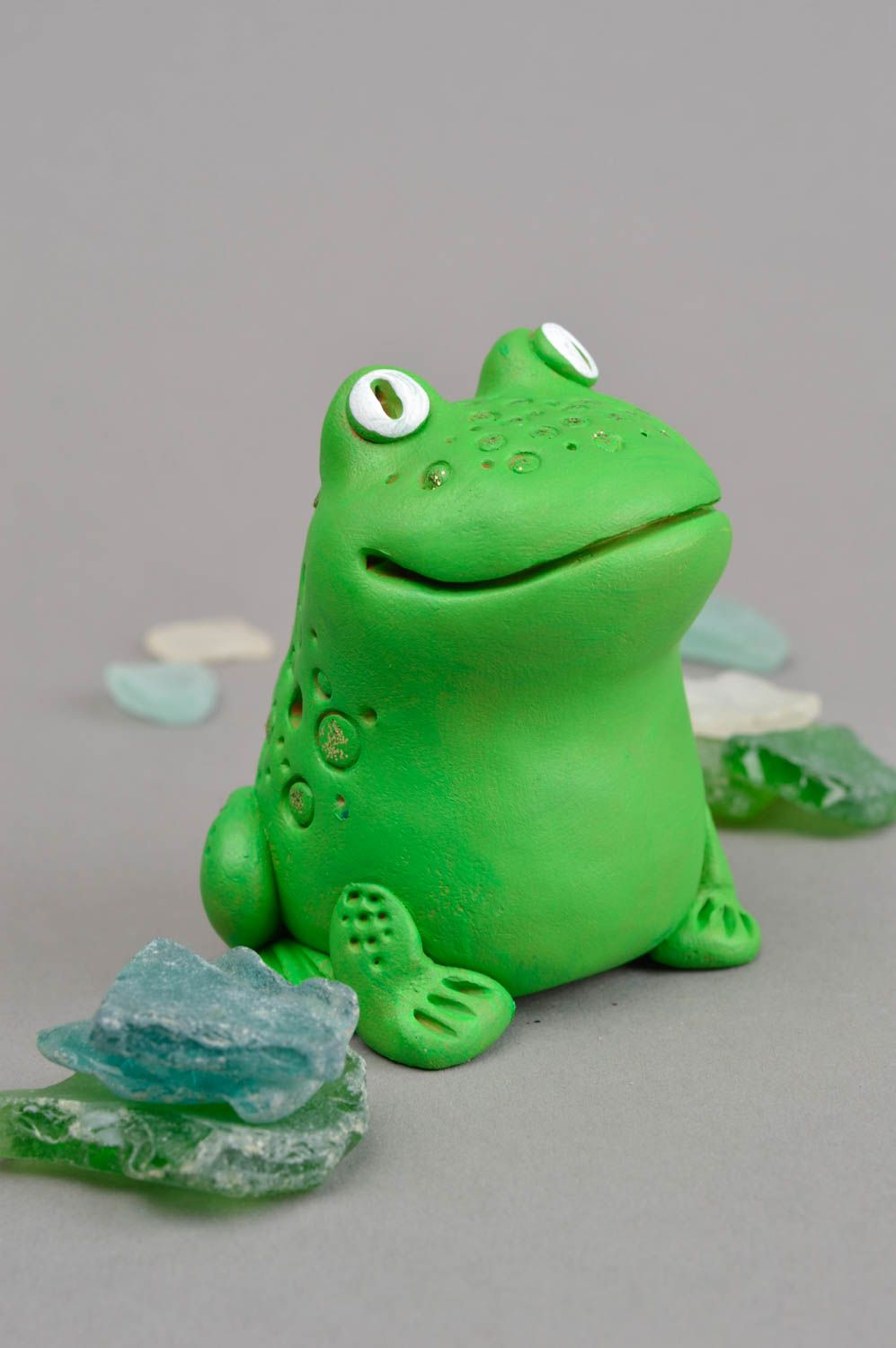 Керамическая свистулька хенд мейд глиняная игрушка жаба свистулька из глины фото 1