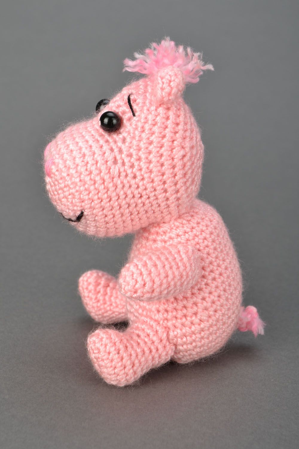 Brinquedo de malha feito à mão Hipopótamo  foto 3