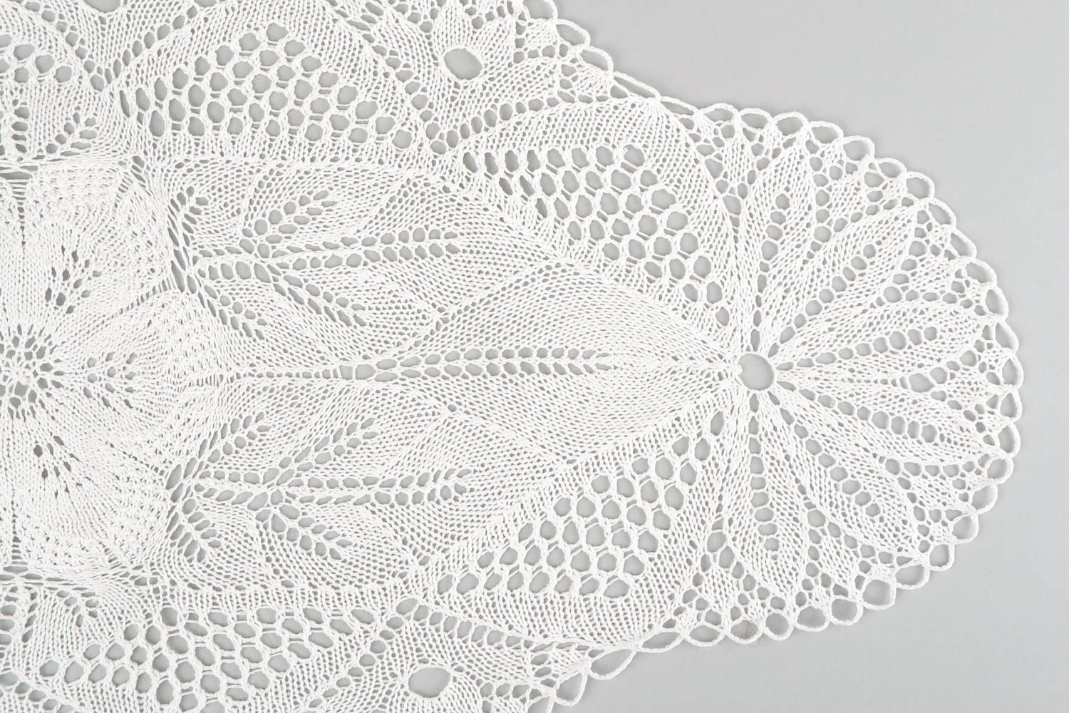 Openwork crochet tablecloth handmade lace napkin vintage style home decor photo 4