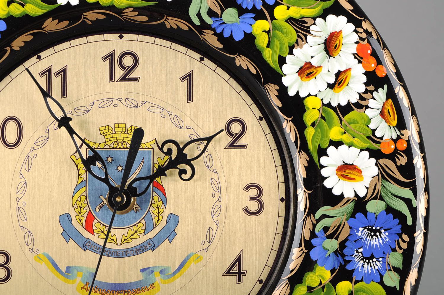 Relógio de quartzo pintado Floral foto 1