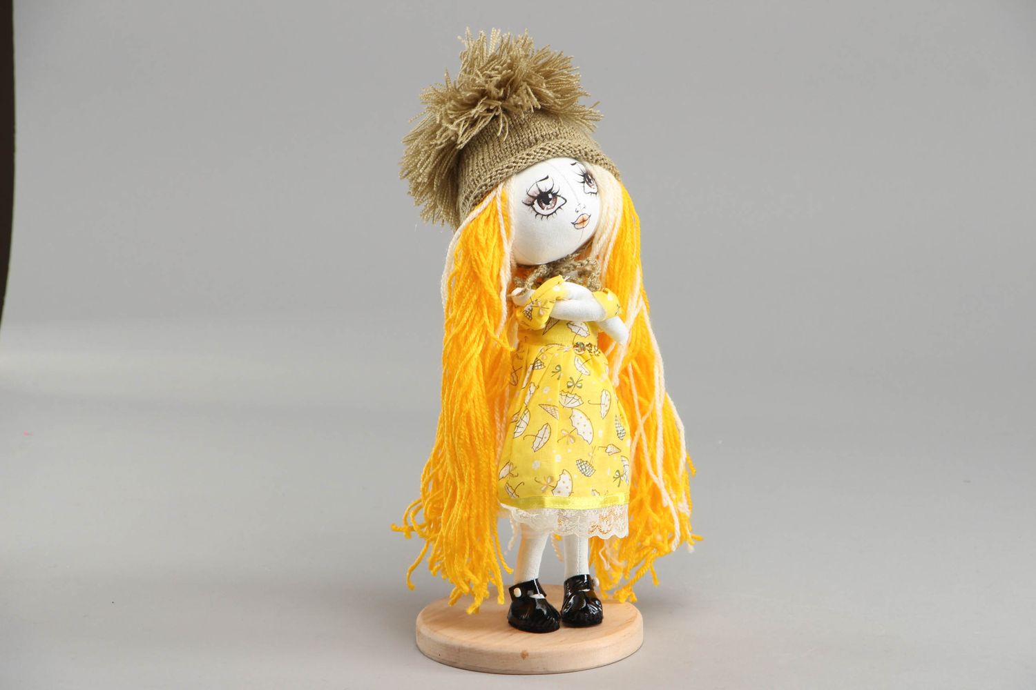 Beautiful designer soft doll with long hair Goldilocks photo 1