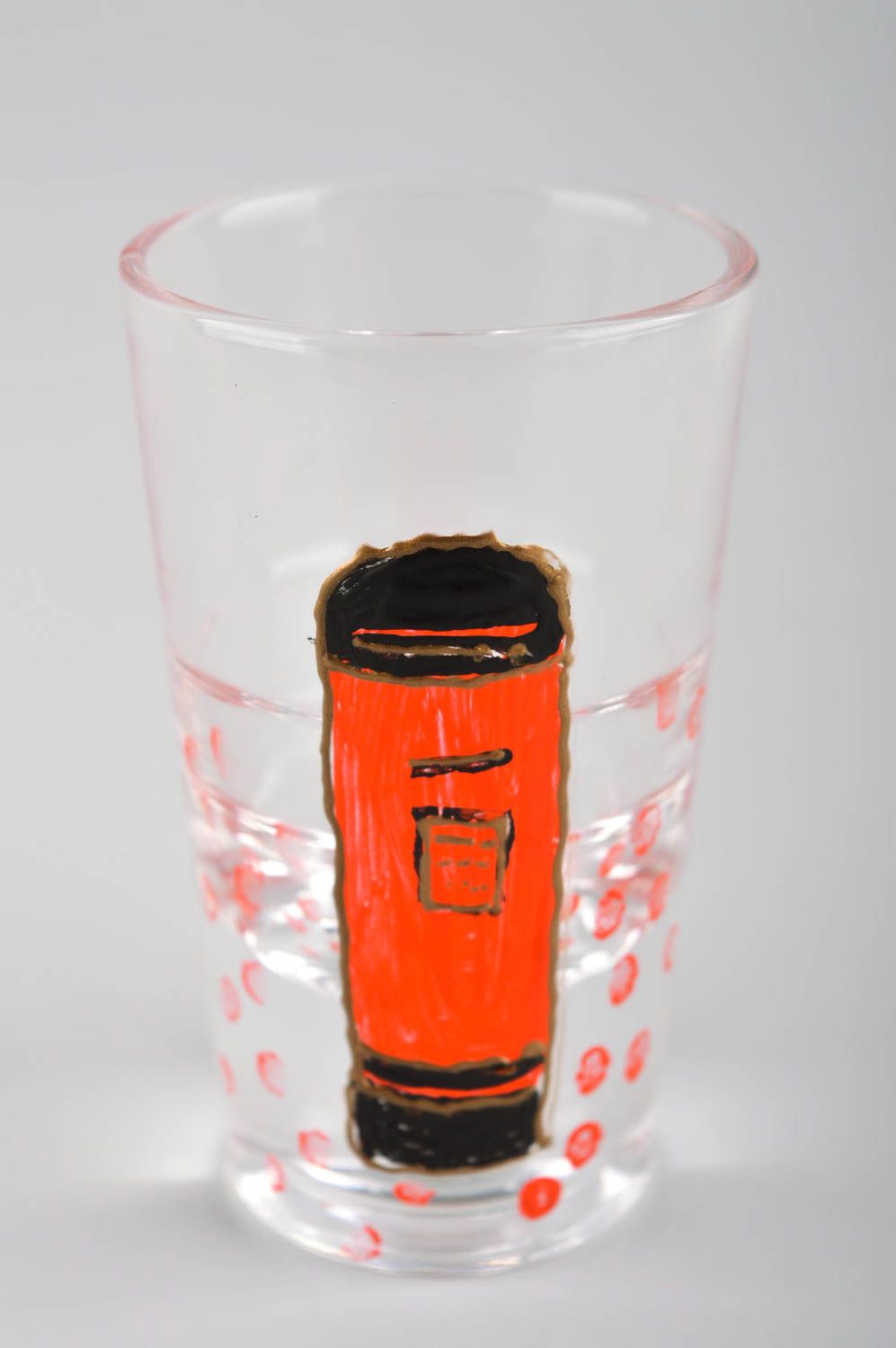 Vaso de chupito copa de cristal hecha a mano con dibujo elemento decorativo foto 2