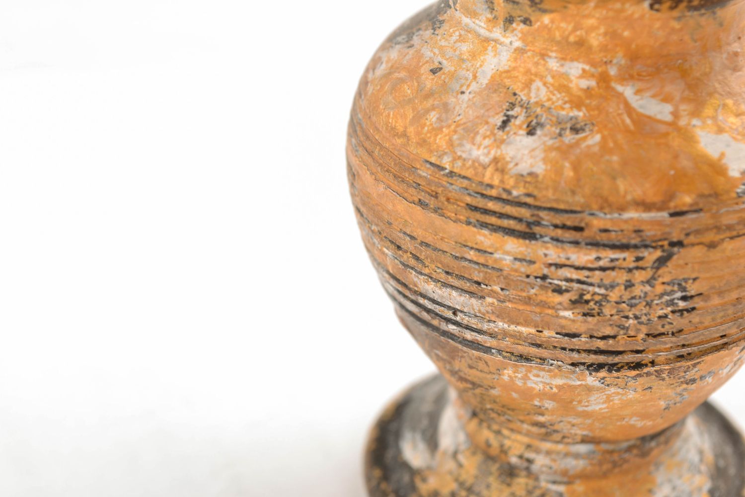 3 inches ceramic Greek amphora shape vase for shelf or desk décor 0,14 lb photo 5