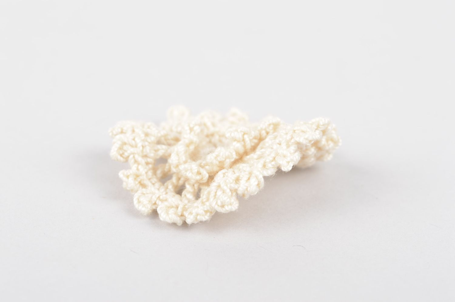 Handmade designer blank for brooch crocheted textile fittings cute blanks photo 4