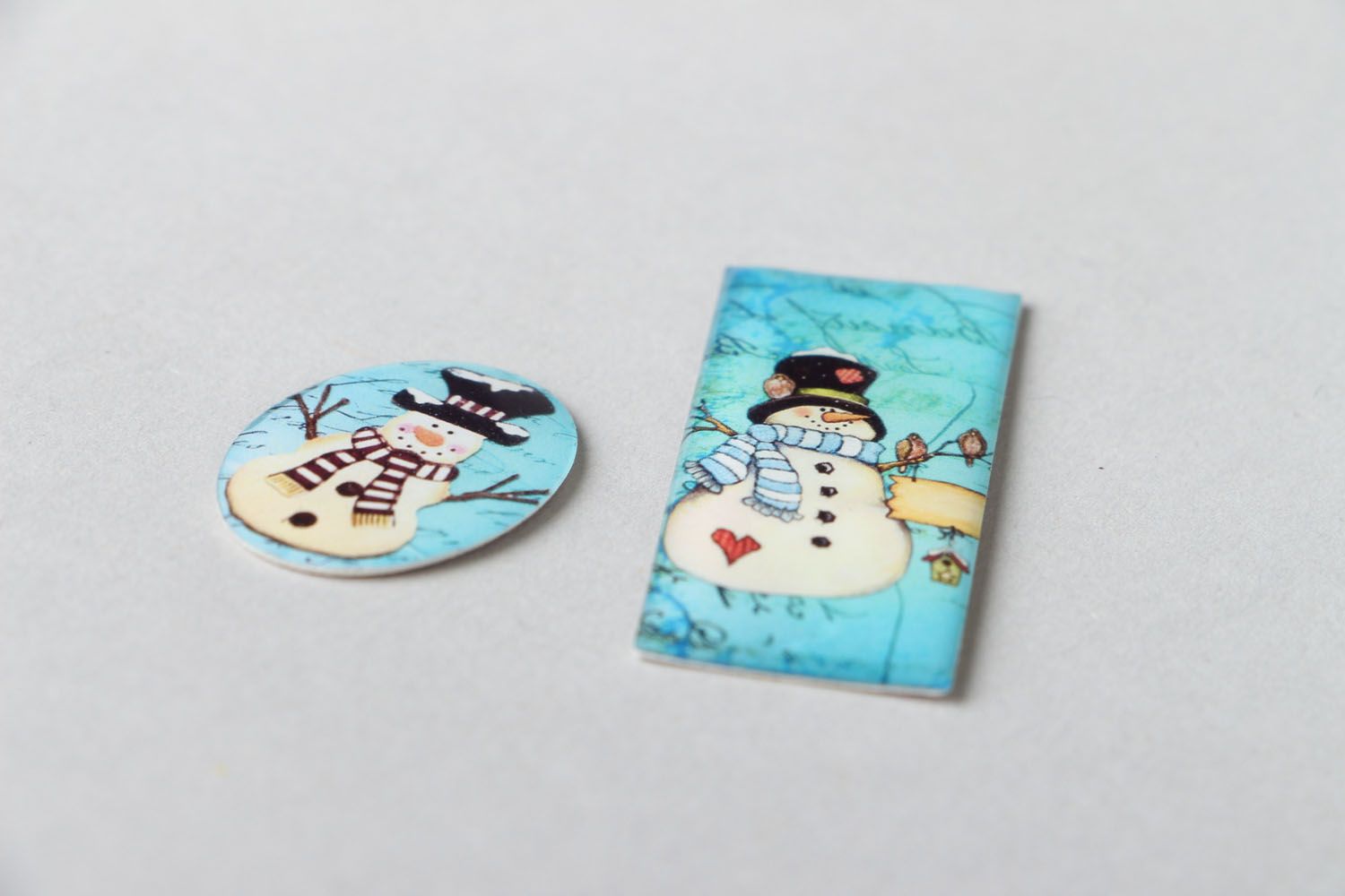 Fichas para scrapbooking com imagem de bonecos de neve foto 2