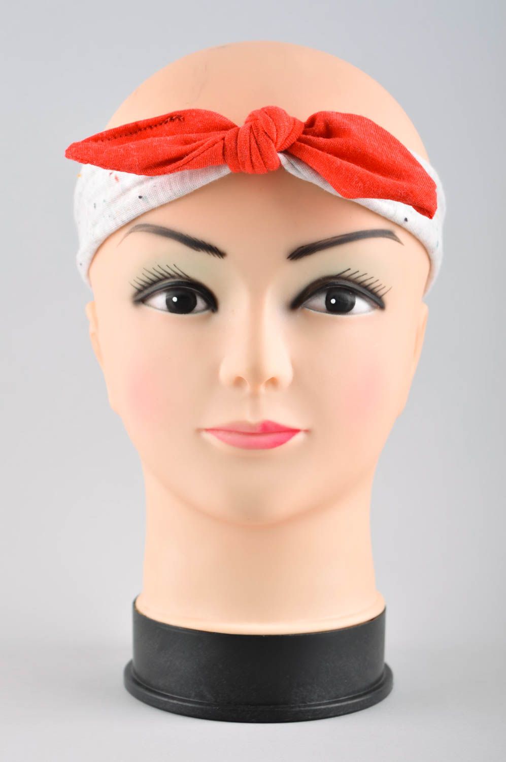 Handmade headband fabric hair accessory unusual head accessory gift for girls photo 2