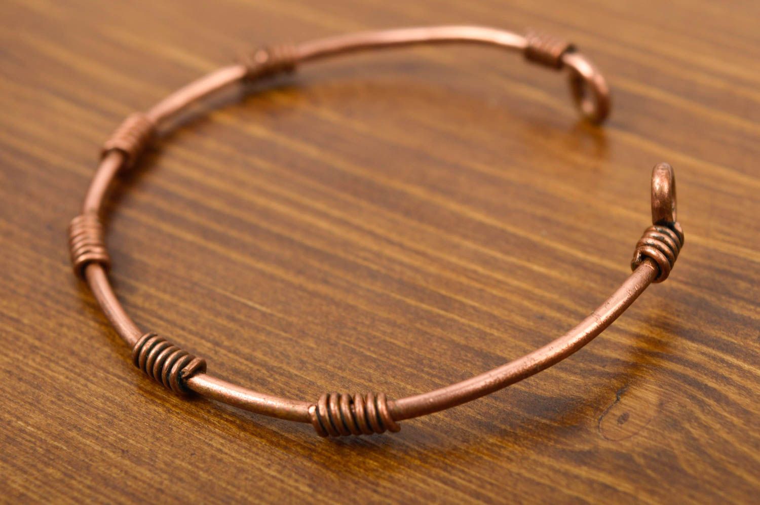 Bracelet cuivre Bijou fait main fin métal Accessoire femme design de créateur photo 2