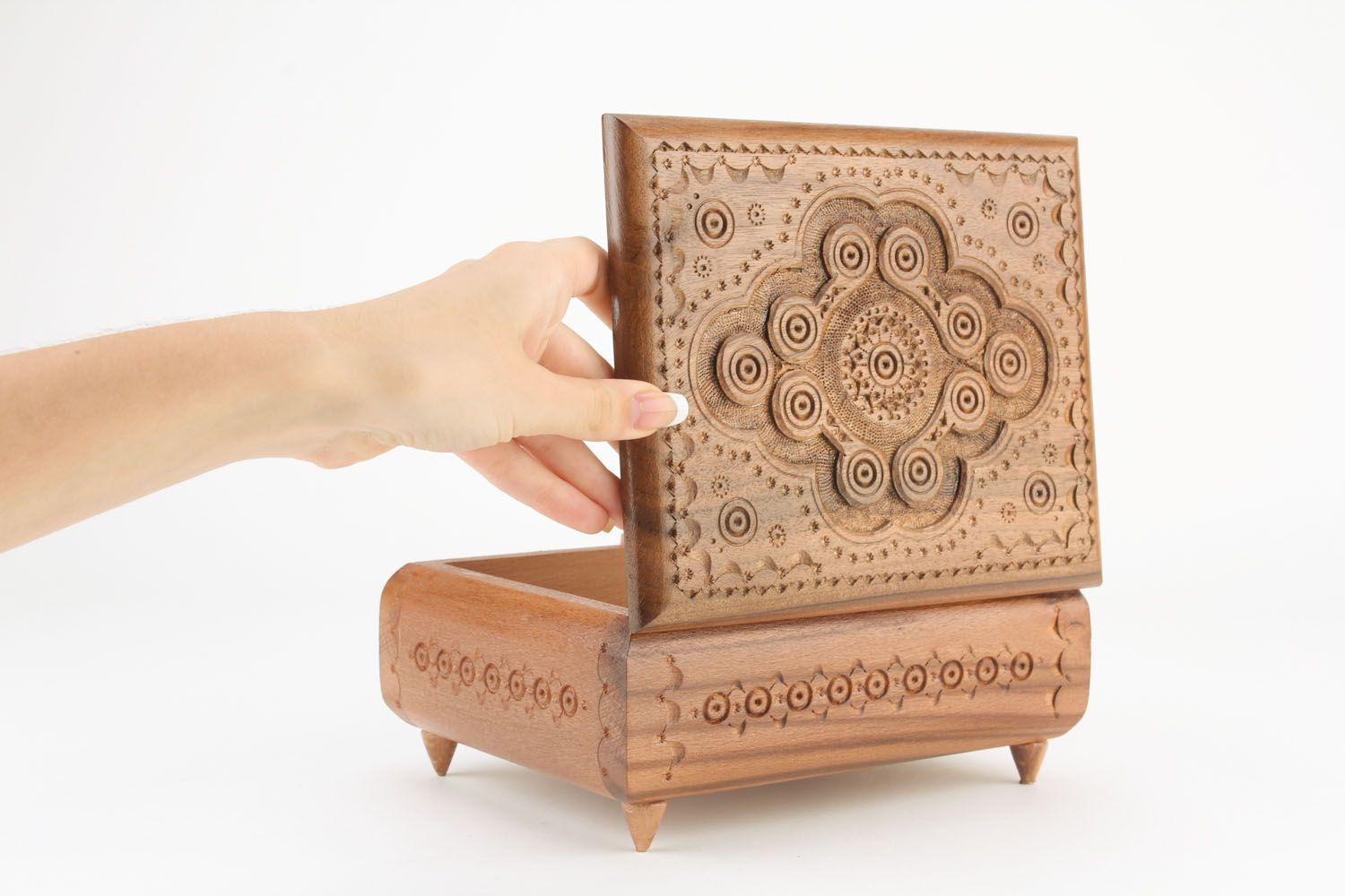 Wooden handmade box for jewelry photo 4